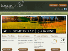 Tablet Screenshot of eaglepointgolfresort.com